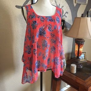 LG pink and blue sleeveless top